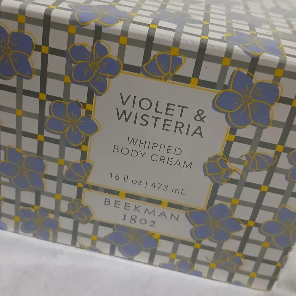 Beekman 1802 VIOLET & WISTERIA 16 oz whipped body cream goat milk NIB